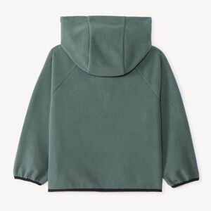 Ζακέτα από πολαρέ με κουκούλα και κέντημα για αγόρι 