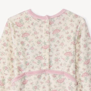 Σετ 2 τεμαχίων με βελουτέ φορμάκι φλοράλ και αμάνικο γιλέκο από ψεύτικη γούνα για μωρό κορίτσι με διαφορετικά ανοίγματα ανάλογα με την ηλικία 