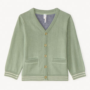 Γιλέττα από πλέξιμο με V λαιμόκοψη για μωρό αγόρι 