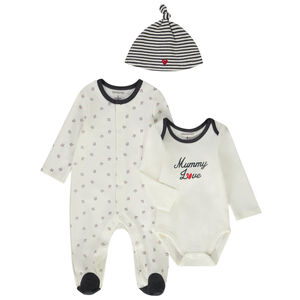 Σετ 3 τεμαχίων print dad & mummy love για bebe 