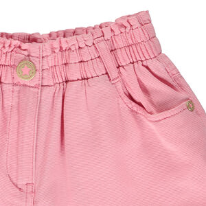 Σορτς μονόχρωμο πάνινο για κορίτσι 