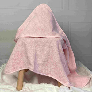 Μονόχρωμη Kάπα-Μπουρνούζι Ροζ -ABO 