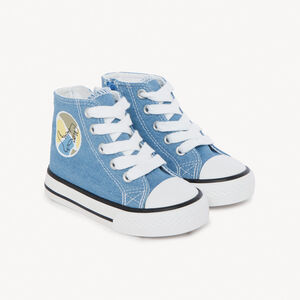 Μποτάκια από υφασμάτινο denim με φερμουάρ για μωρό αγόρι 