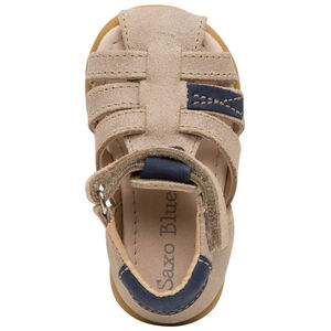 Σανδάλια από δέρμα με ψηλό σχέδιο και αντίθετα κομμάτια 