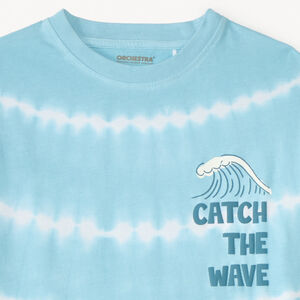 T-shirt κοντού μανικιού με tie and dye σχέδιο surf για αγόρι. 
