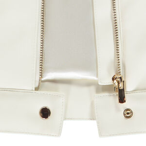 "Perfecto style motard en simili cuir doublé pour fille" se traduit en grec par : "Perfecto στυλ μοτοσικλέτας από συνθετικό δέρμα με επένδυση για κορίτσι" 