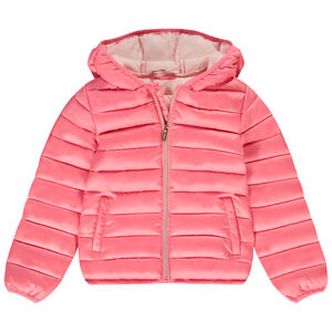 Μπουφάν ελαφρύ μονόχρωμο με κουκούλα για κορίτσι 