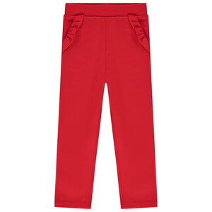 Κολάν milano μονόχρωμο με τσέπες με βολάν για bebe κορίτσι 