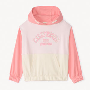 Σακάκι με κουκούλα και χρωματικό μπλοκ για κορίτσια 