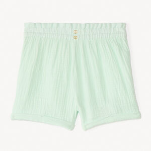 Σορτς σε μονόχρωμο διπλό γάζα για κορίτσι 