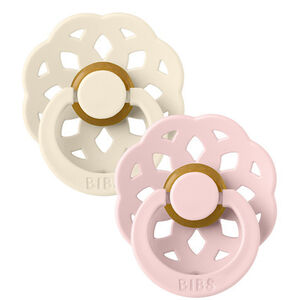 Bibs Πιπιλες Boheme Round Latex 2 Pack- Ivory / Blossom No1  Main Bibs Πιπιλες Boheme Round Latex 2 Pack- Ivory / Blossom No1