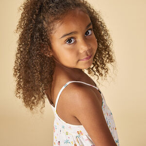 "Φόρεμα με τιράντες σε σχέδιο εξωτικών διακοπών για κορίτσι" 