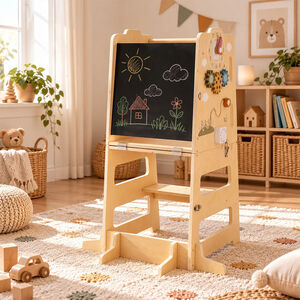 Ξύλινος Πύργος Εκμάθησης Montessori 4 σε 1 