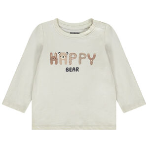 T-shirt manches longues print "Happy Bear" pour bébé garçon 