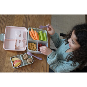 Bento Box Με Χωρίσματα 2 Επιπέδων Pink/Purple Melii 