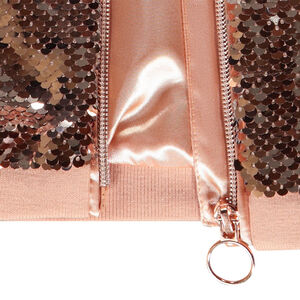 Μπουφάν με παγιέτες και επένδυση από σατέν για κορίτσι 