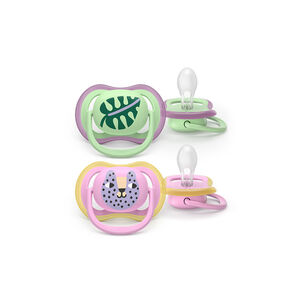 Σετ Σιλικονούχες Πιπίλες Για 6-18 Μηνών Ultra Air Green / Pink Philips Avent 