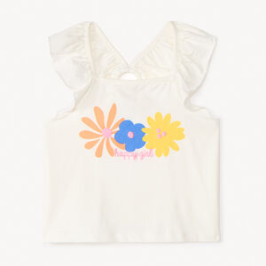 Αμάνικο τοπ με βολάν και αθλητική πλάτη για κορίτσι. 