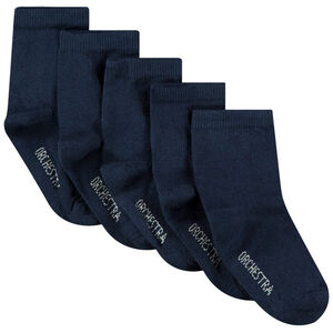 Σετ από 5 ζευγάρια μονόχρωμες κάλτσες για μωρό αγόρι 