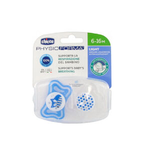 Πιπιλα Physio Light Σσιελ6-16Μ (2Τμχ) CHICCO  Main Πιπιλα Physio Light Σσιελ6-16Μ (2Τμχ) CHICCO