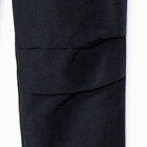 Παντελόνι cargo από πάνινο ύφασμα με εφέ parachute για κορίτσι μαύρο 