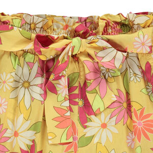 Παντελόνι φλουί με floral σχέδιο και φιόγκο για κορίτσι 