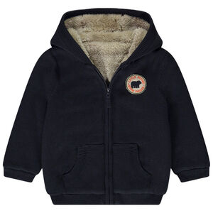 Ζακέτα με κουκούλα από πλεκτό για μωρό αγόρι 