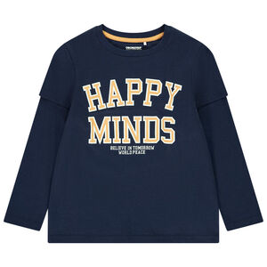 T-shirt μακρυμάνικο εφέ 2 σε 1 για αγόρι 