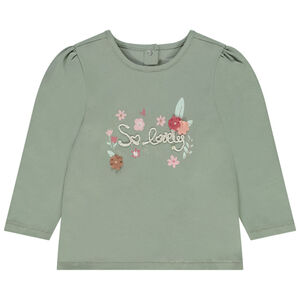 Μακρυμάνικο μπλουζάκι από jersey με φαντεζί print για bebe κορίτσι 