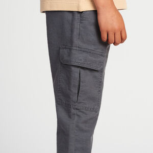 Pantalon cargo en toile unie pour garçon 