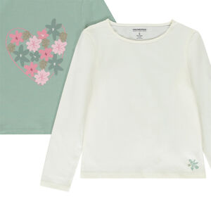 Σετ από 4 μακρυμάνικα μπλουζάκια φαντεζί από jersey για κορίτσι 