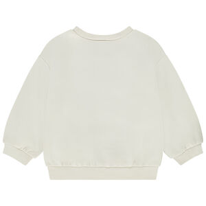 Φούτερ oversize από molleton με κεντήματα για bebe κορίτσι 