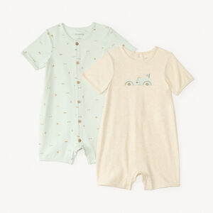 Σετ από 2 ολόσωμες φόρμες με σχέδιο αυτοκινητάκια για αγοράκι. 