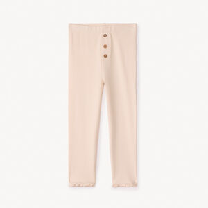 Καλσόν μονόχρωμο côtelé με κουμπιά για bebe κορίτσι 