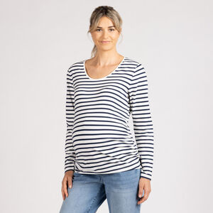 Μπλούζα μακρυμάνικη εγκυμοσύνης με ρίγες 