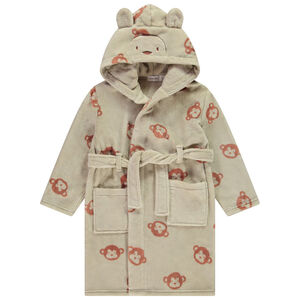 Φόρεμα ρόμπα από sherpa με σχέδιο πιθήκων για αγόρι 