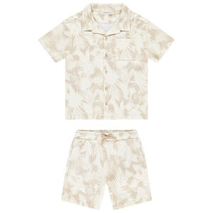 Σετ 2 τμχ. με all-over φυτικό σχέδιο για αγόρι 