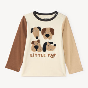 T-shirt à manches longues pour bébés garçons avec broderie en bouclette fantaisie. 
