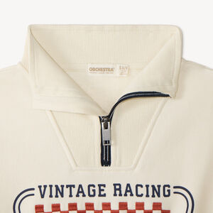 Φούτερ με φερμουάρ για αγόρια με σχέδιο vintage racing 