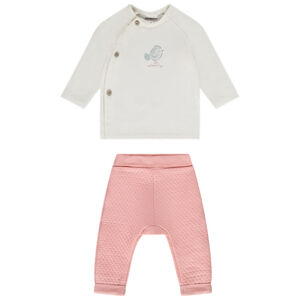 Ensemble 2 pièces effet matelassé pour bébé fille 