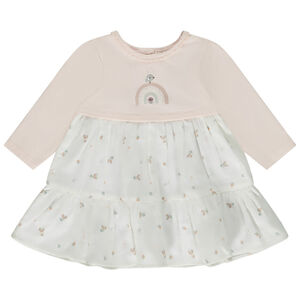 Φόρεμα effet 2-σε-1 με σχέδιο ουράνιο τόξο για bebe κορίτσι 