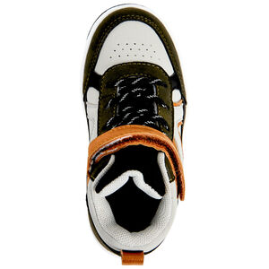 Αθλητικά παπούτσια ψηλά με χρωματιστά ενθέματα και βέλκρο για μωρό αγόρι 