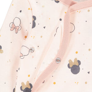 Lot de 3 bodies manches longues Minnie Disney en coton pour bébé fille 
