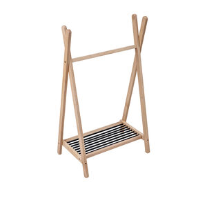 Portant à vêtements sur pied Léandre hybride noir  