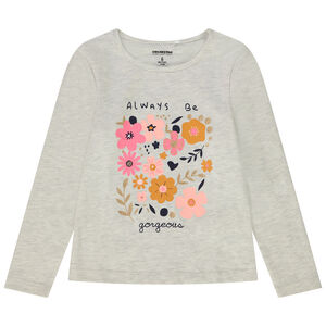 T-shirt μακρυμάνικο print φαντεζί με glitter για κορίτσι 