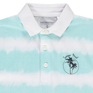 Πόλο κοντομάνικο σε ριγέ jersey tie and dye για αγόρι 