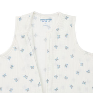 Χωρίς μανίκια υπνόσακος από βαμβακερή γάζα TOG 0,5 - Μικρά Λουλούδια 