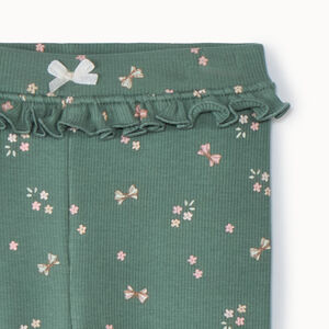 Μακρύ κολάν κοτλέ με φαντεζί τύπωμα για bebe κορίτσι 