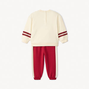 Σετ φούτερ φαντεζί με αρκουδάκι και παντελόνι φόρμας για bebe αγόρι 