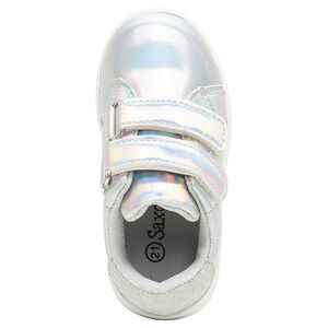 Χαμηλά ιριδίζοντα αθλητικά παπουτσάκια με αυτοκόλλητο velcro 